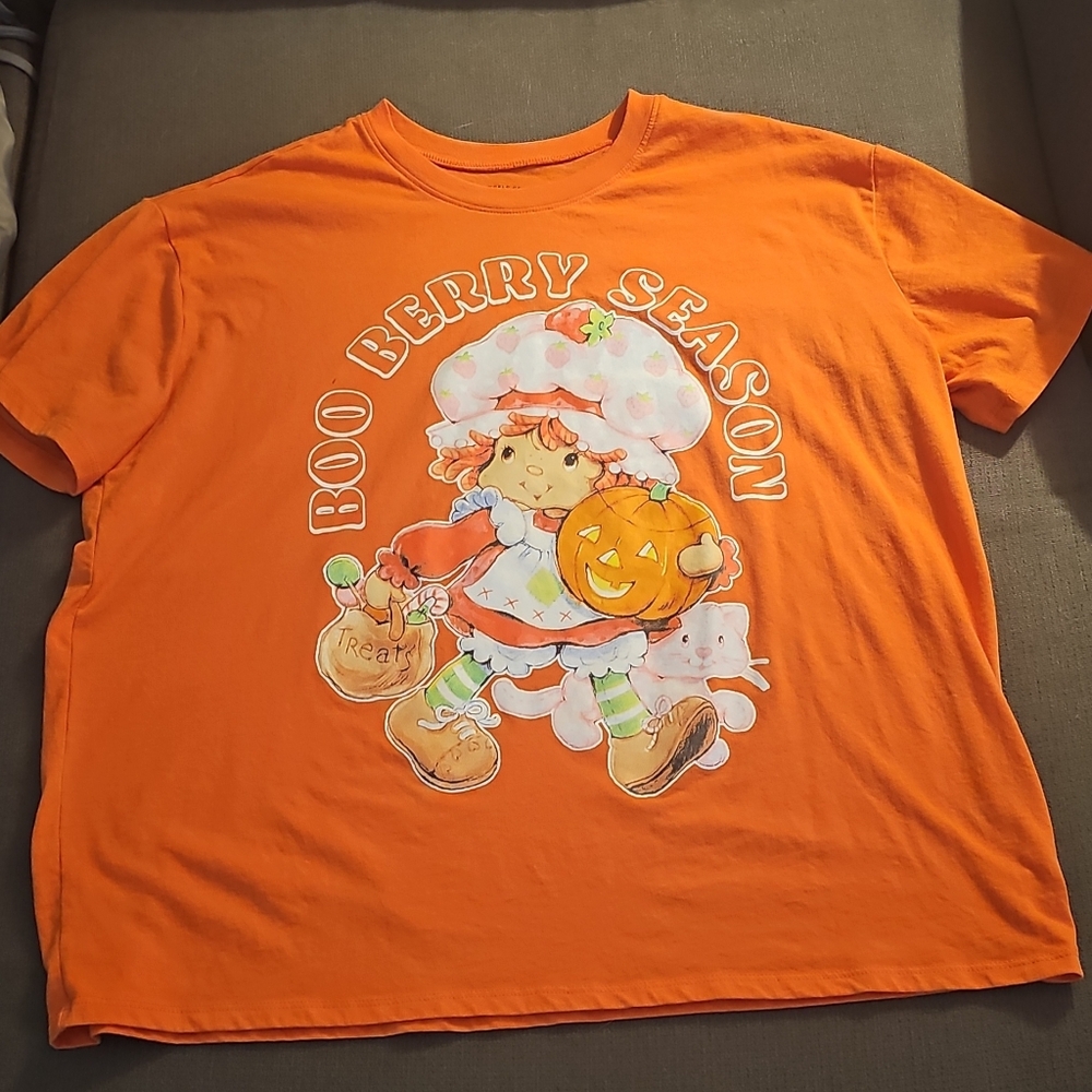 Strawberry Shortcake Hybrid Apparel Orange Boo Berry Season Tee